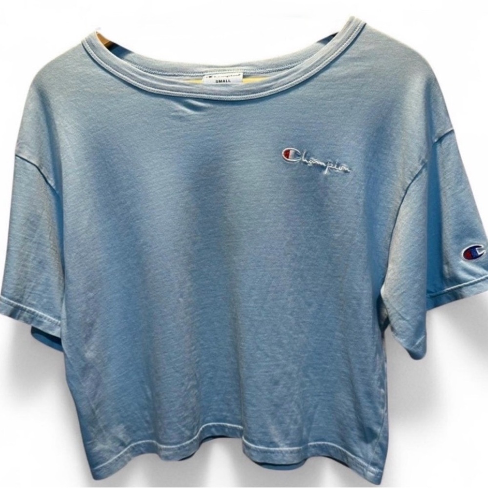 Champion Women's Blue Crop Top size small